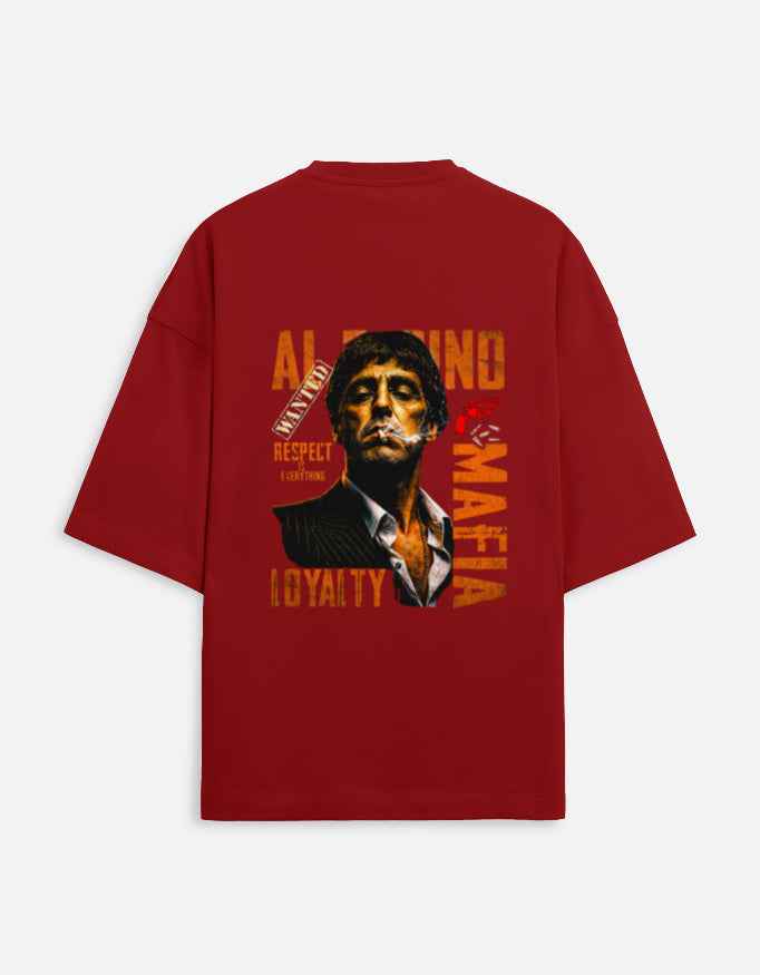 Men's Back Printed Terry Oversized T-shirt