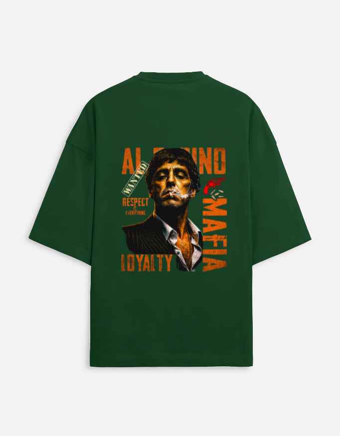 Men's Back Printed Terry Oversized T-shirt